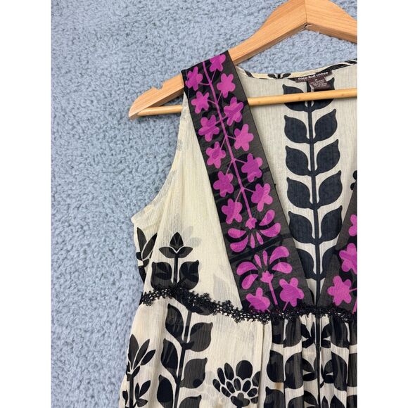 Coco & Chase Sheer Chiffon Tunic Top Women M Boho Layering Resort Vacation - Picture 5 of 8